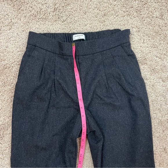 Aritzia Babaton Cohen Wool Cashmere Pleated Slim Straight Trouser Pants Size 2 - Picture 13 of 16